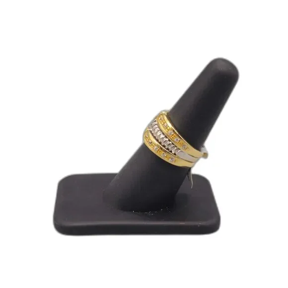 14KT TWO TONE 7.30G DIAMOND .15CTW RING SIZE 7 (162895-2)